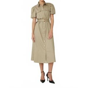 NEW JS71 ruma shirt dress in taupe